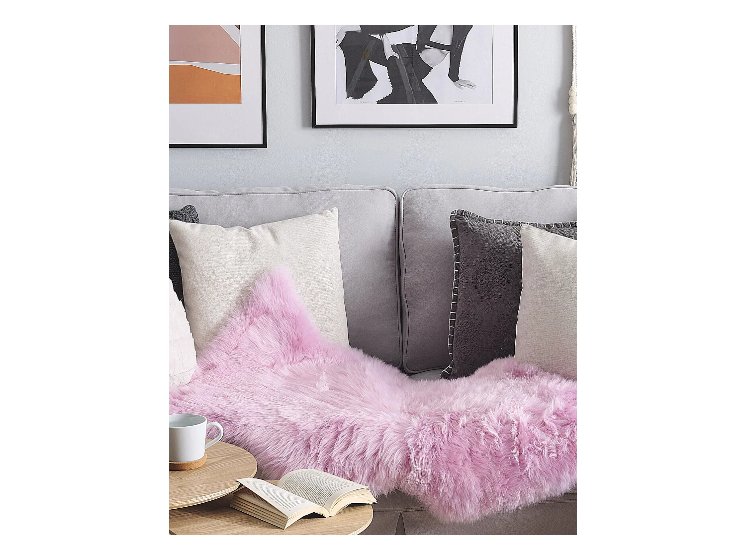 Schapenvel roze 100-110 x 65 cm ULURU