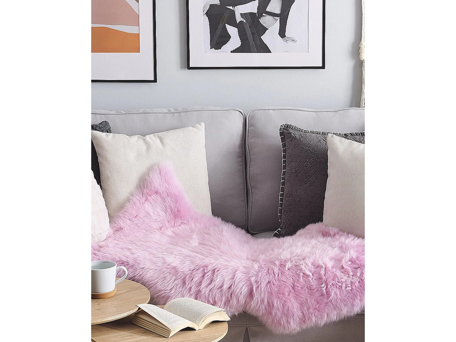 Déco en peau de mouton ULURU Rose 65 x 110 cm