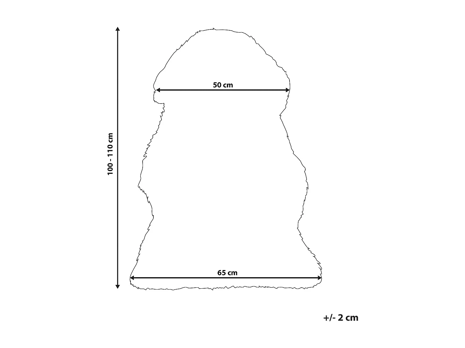 Déco en peau de mouton ULURU Rose 65 x 110 cm