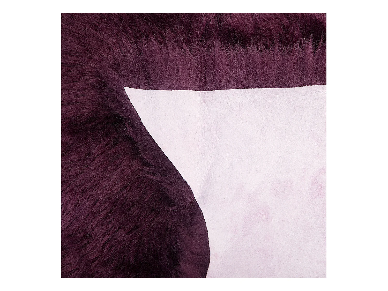 Stilvolles Schaffell natürliches Leder violett 65 x 110 cm Uluru