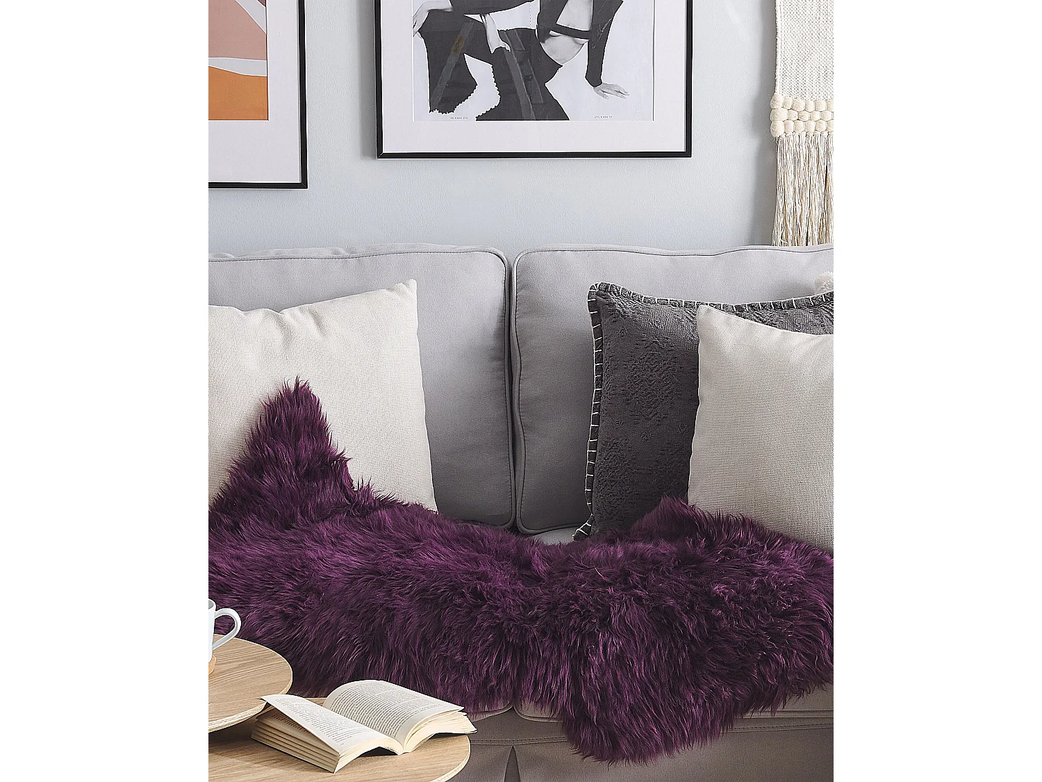 Déco en peau de mouton ULURU Pourpre 65 x 110 cm