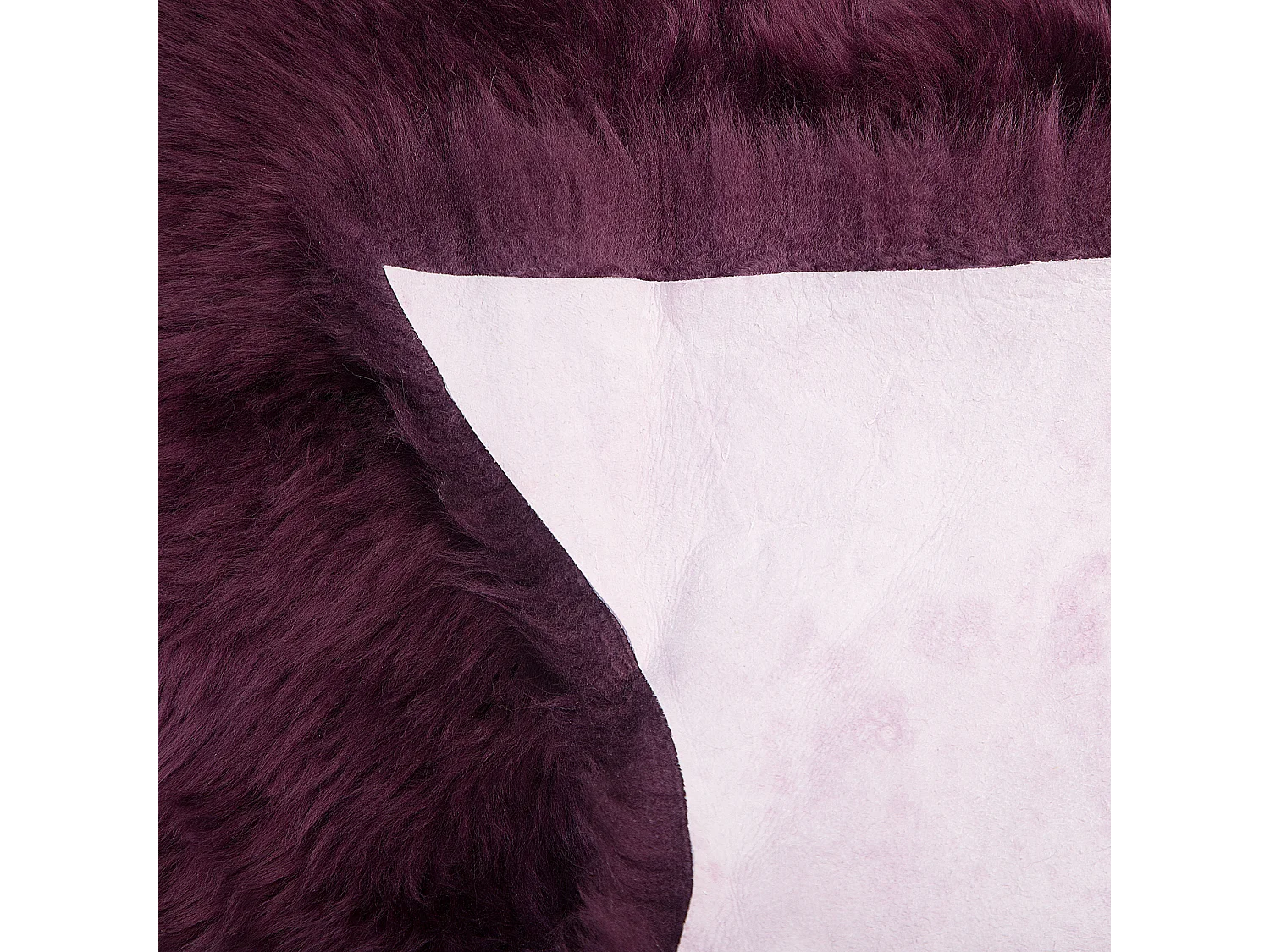 Stilvolles Schaffell natürliches Leder violett 65 x 110 cm Uluru