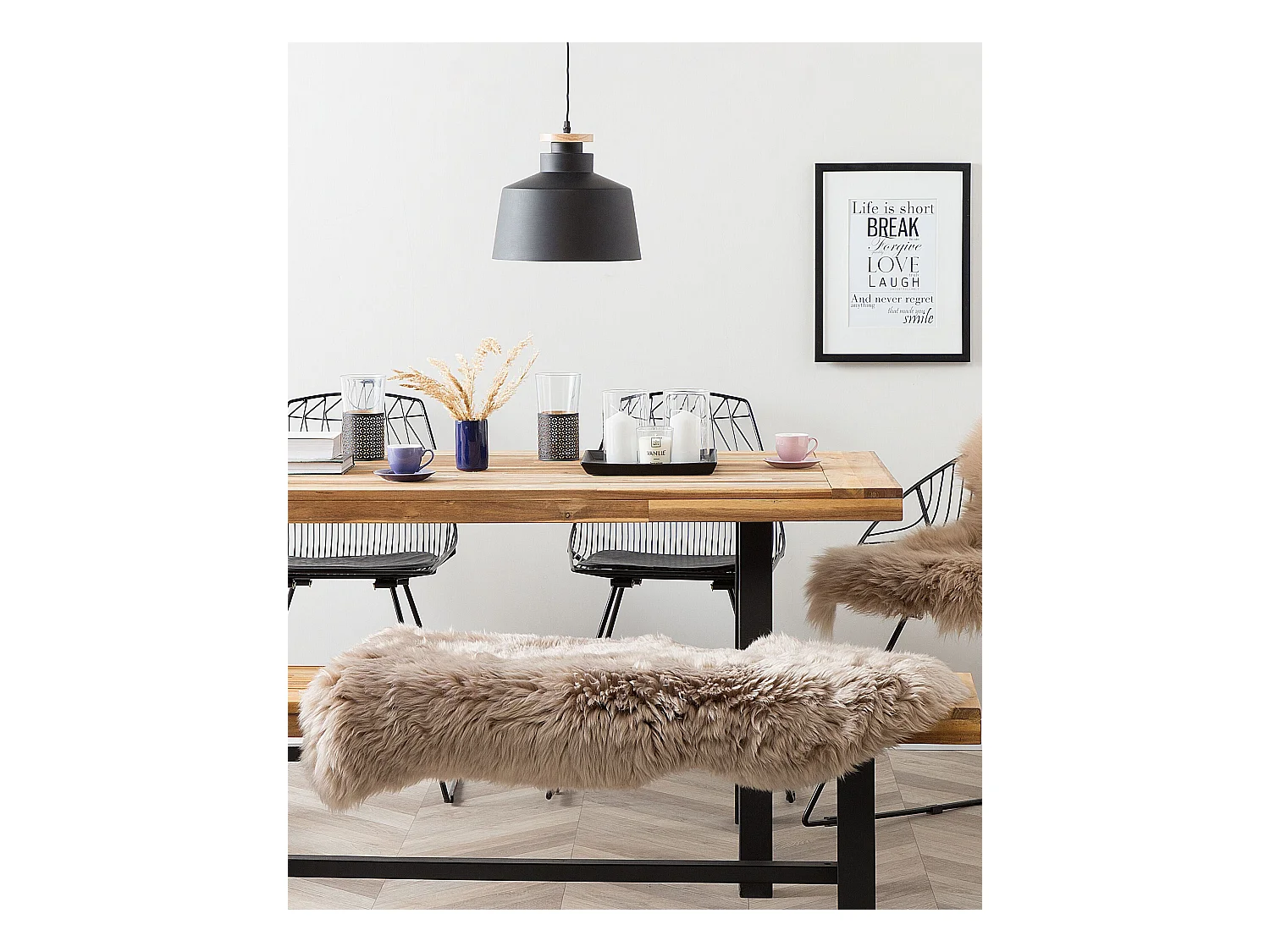 Schapenvel lichtbruin 100-110 x 65 cm ULURU