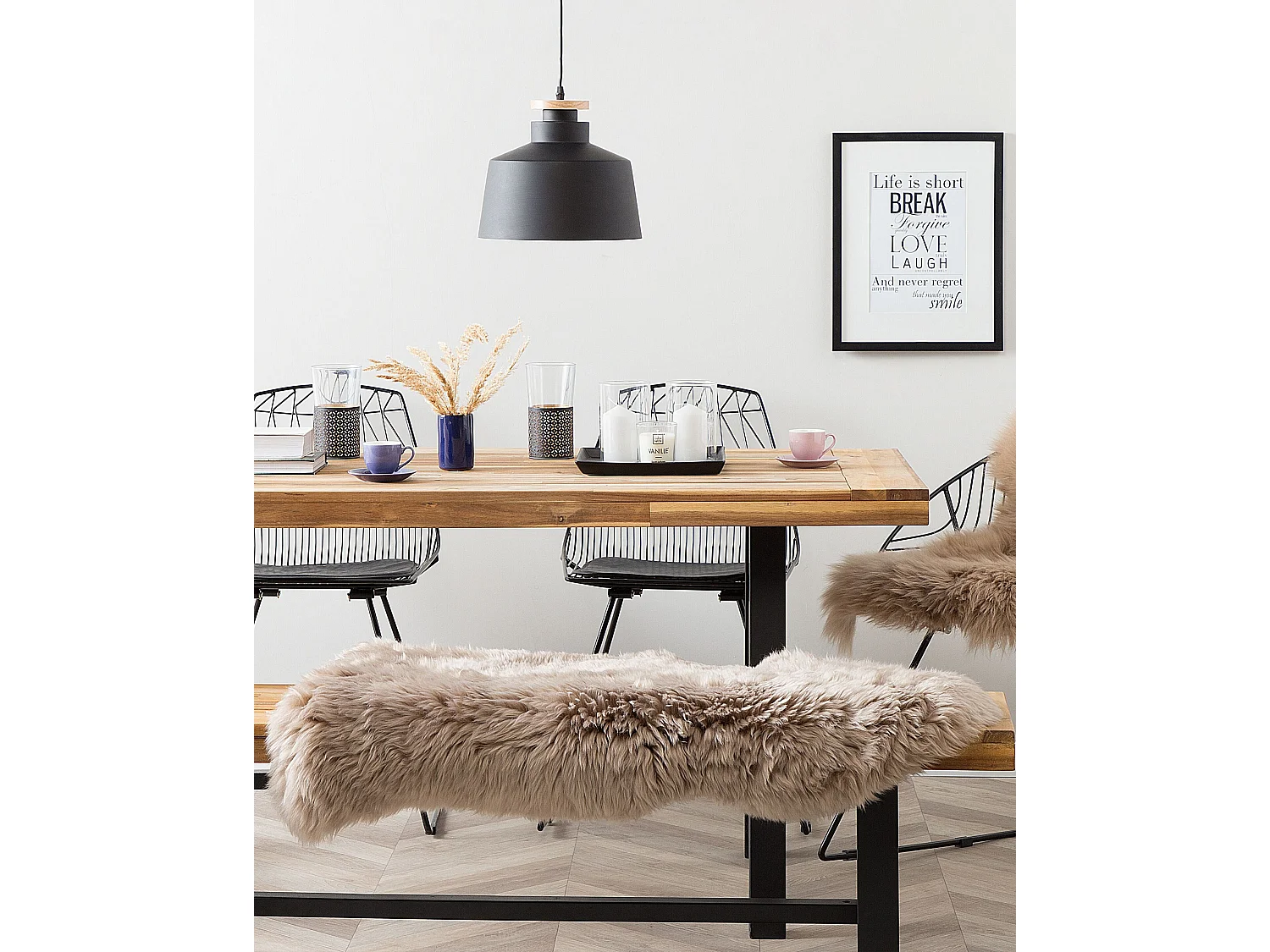 Déco en peau de mouton ULURU Marron 65 x 110 cm