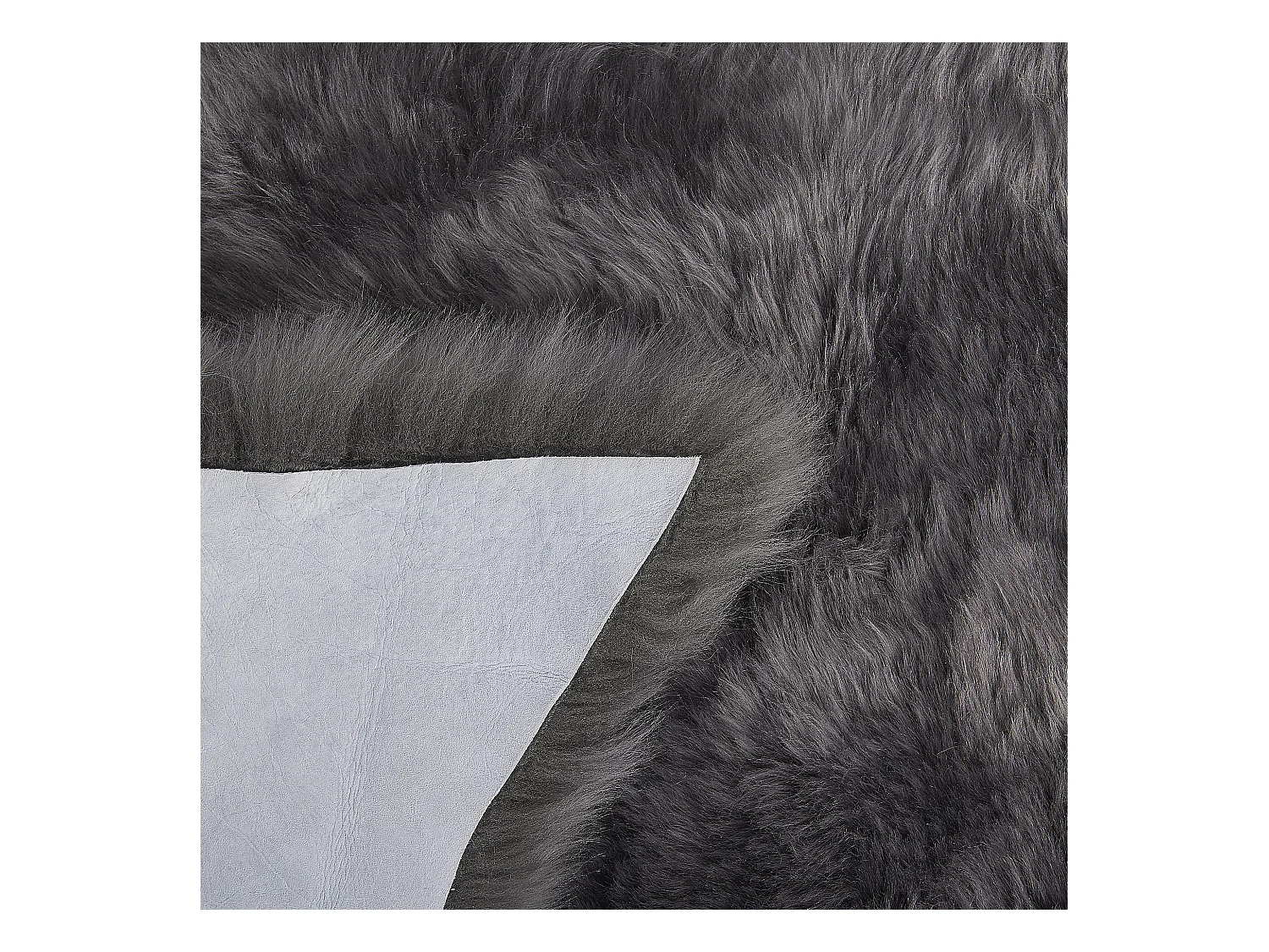 Déco en peau de mouton ULURU Gris foncé 65 x 110 cm