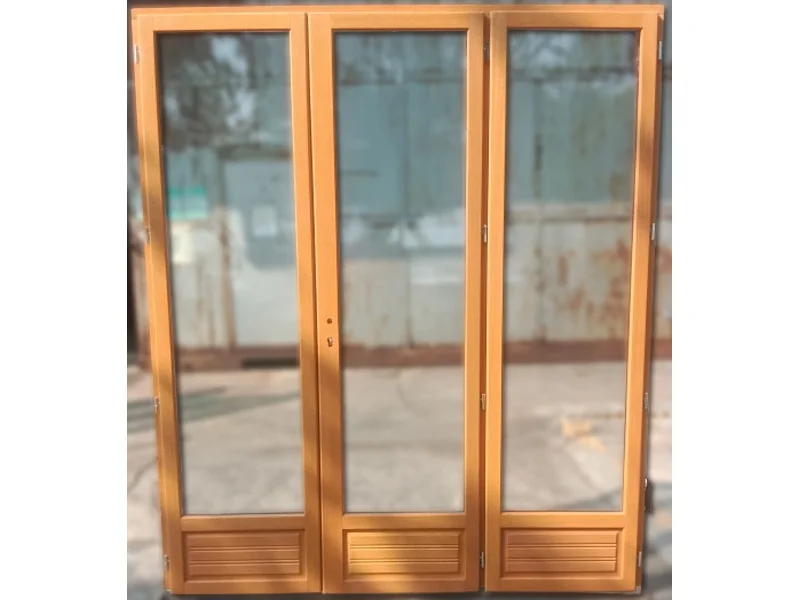 Porte Fenetre Bois 3 Vantaux  H215 X L180 Cotes Tableau Gd Menuiseries