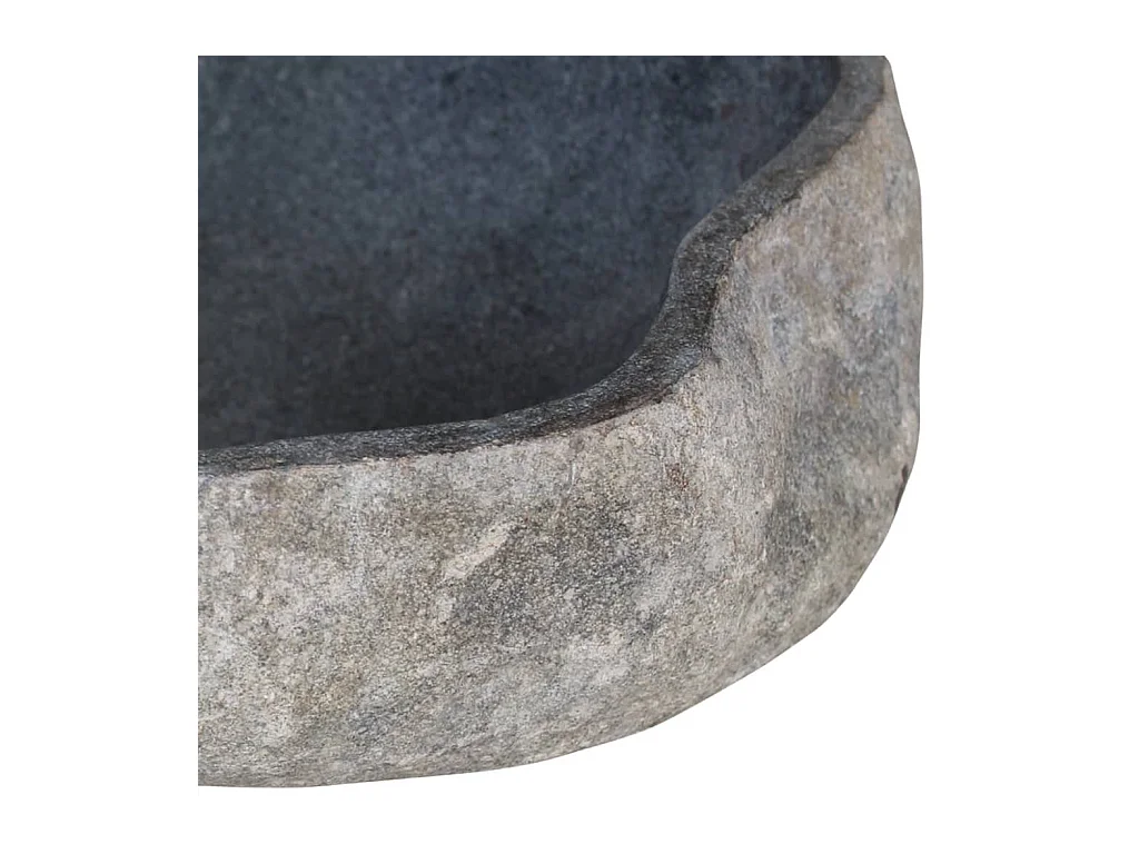 Lavabo ovalado de piedra de río 38-45 cm gris 02_0002834