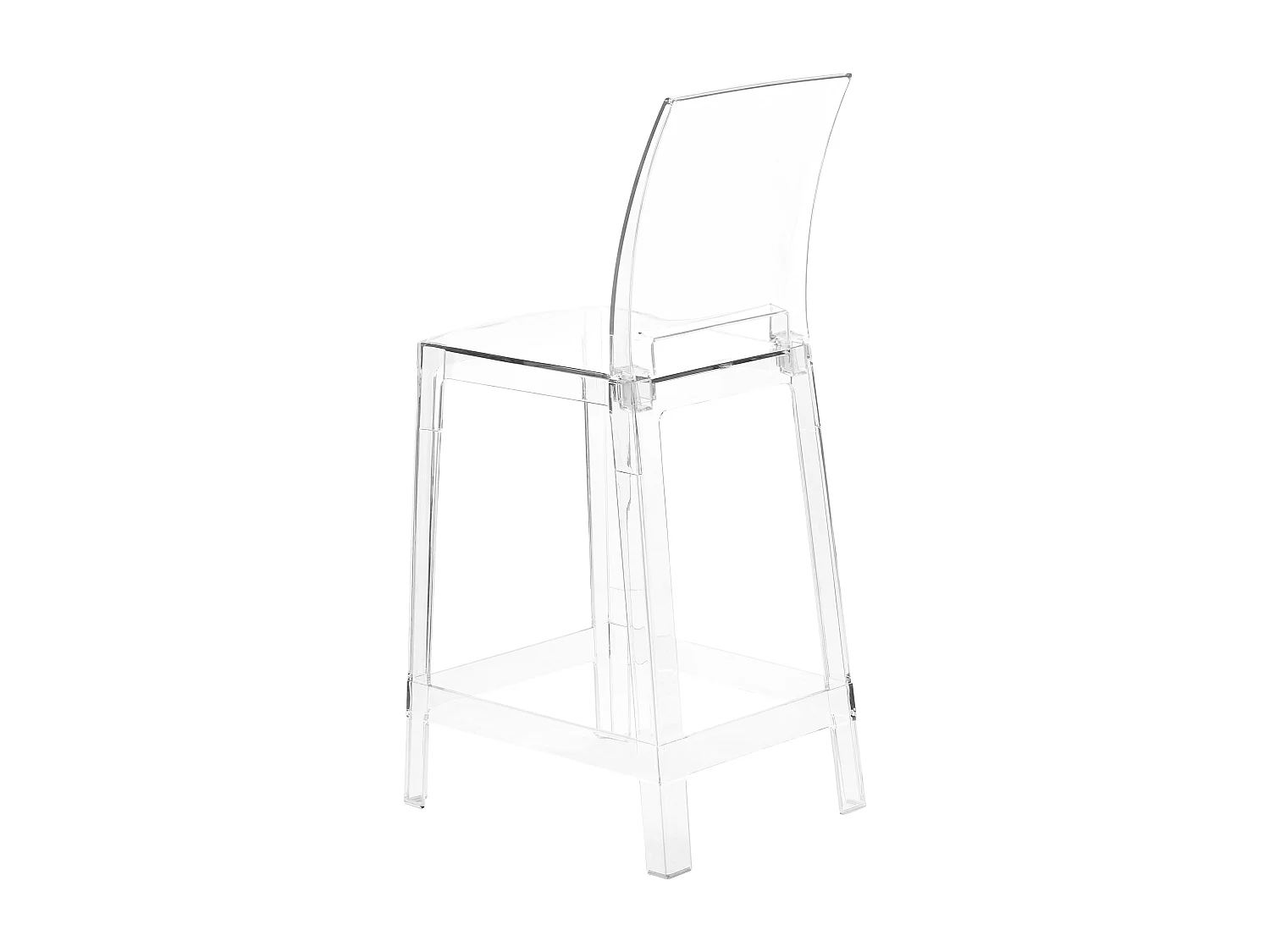 Set di 2 sedie alte WELLINGTON Trasparente