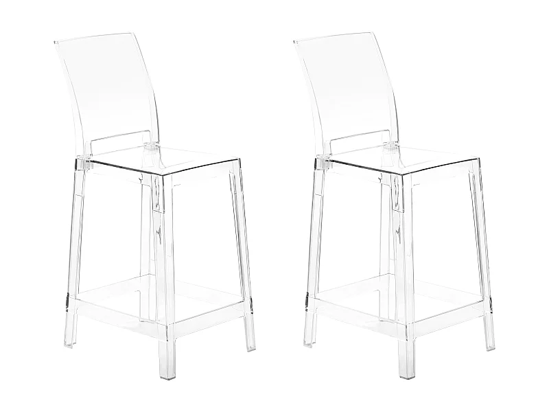 Set van 2 barstoelen WELLINGTON Transparant