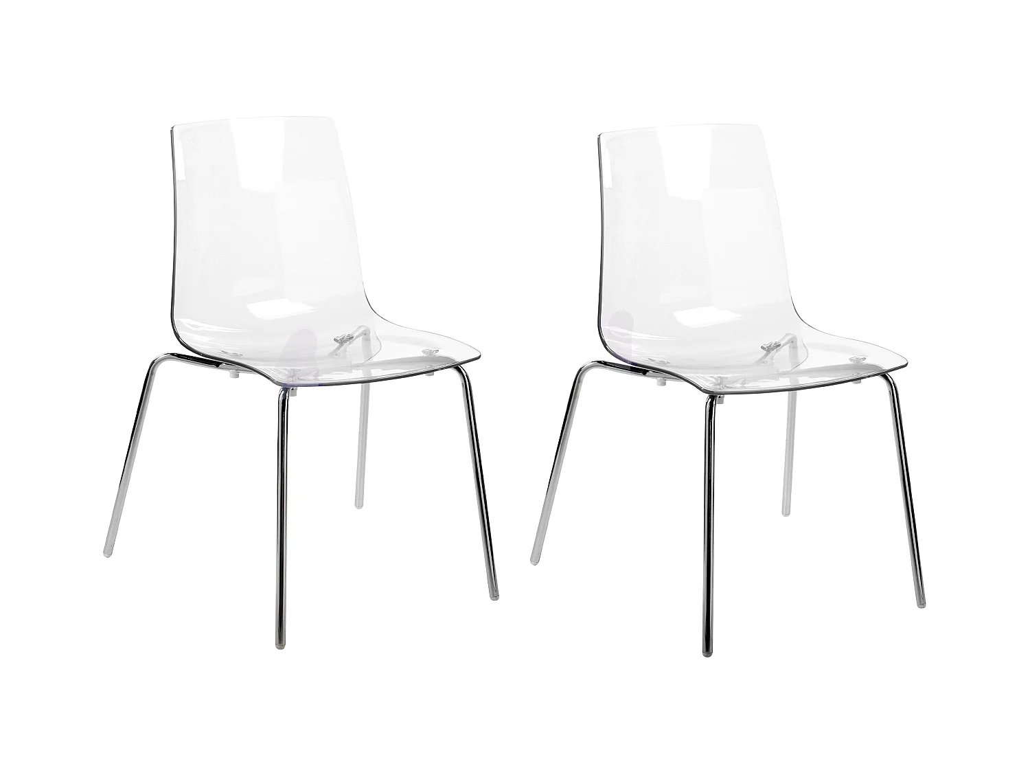 Set van 2 eetkamerstoelen SILERTON Transparant
