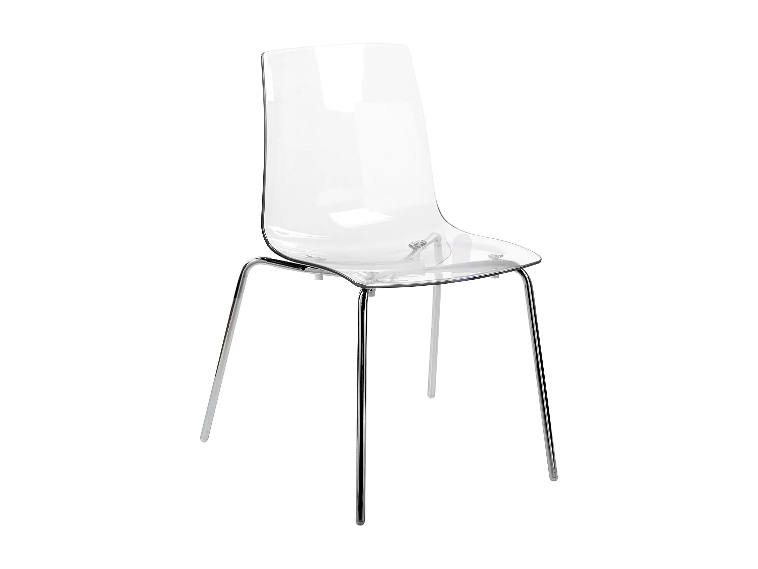 Conjunto de 2 cadeiras de jantar SILERTON Transparente