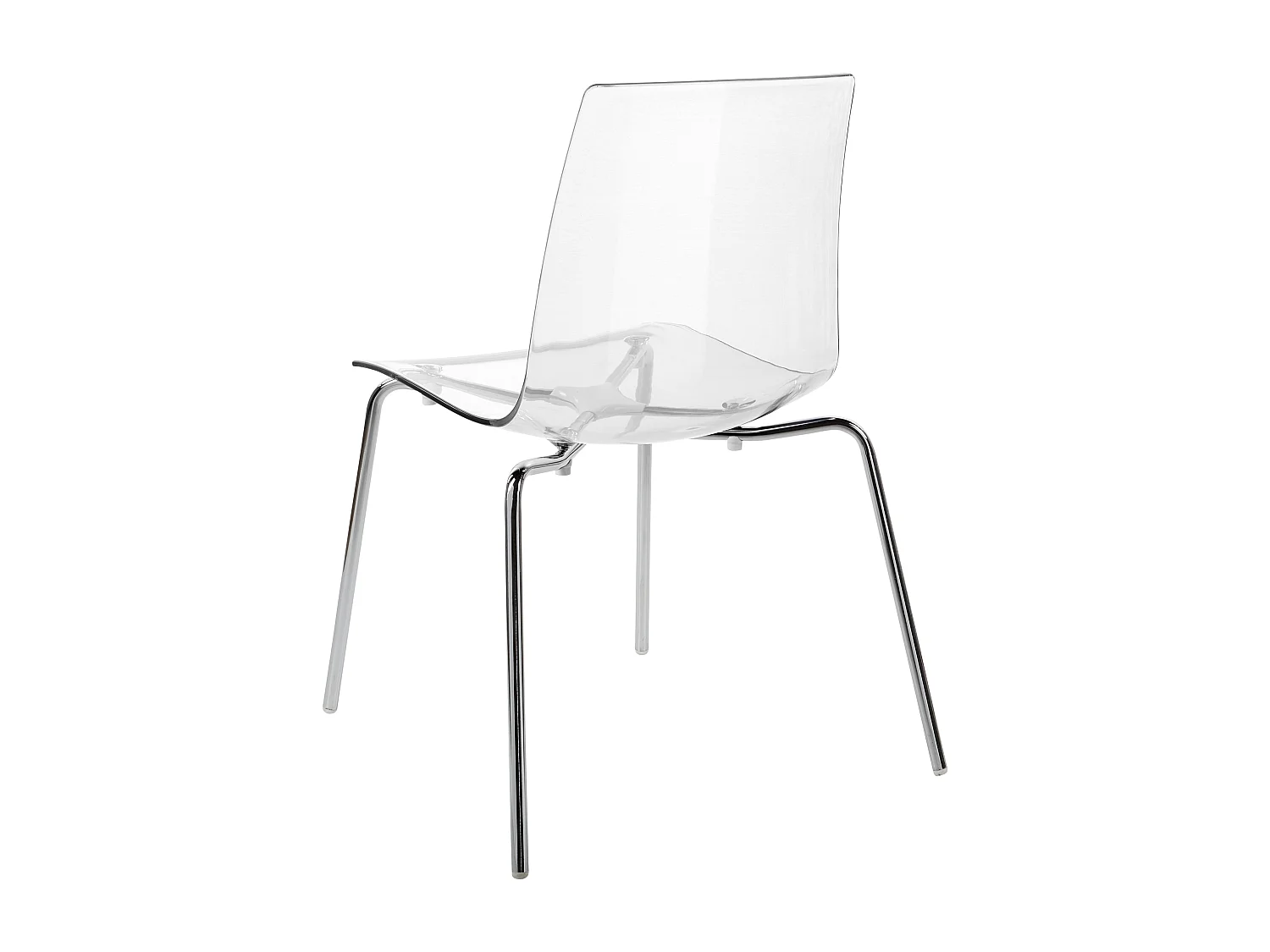 Lot de 2 chaises de salle à manger SILERTON Transparent