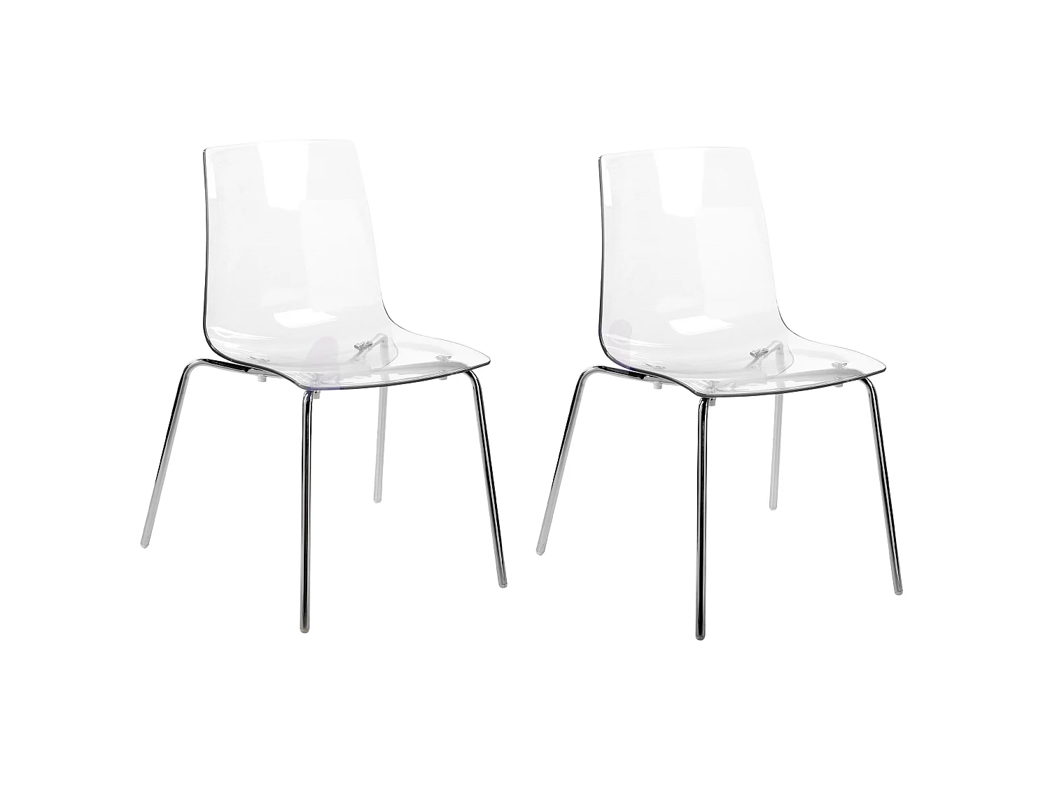 Set van 2 eetkamerstoelen SILERTON Transparant