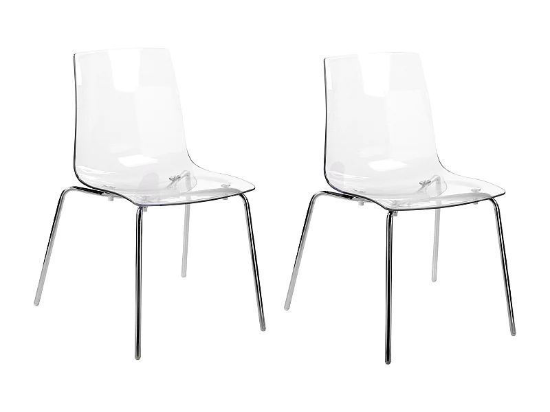 Set van 2 eetkamerstoelen SILERTON Transparant