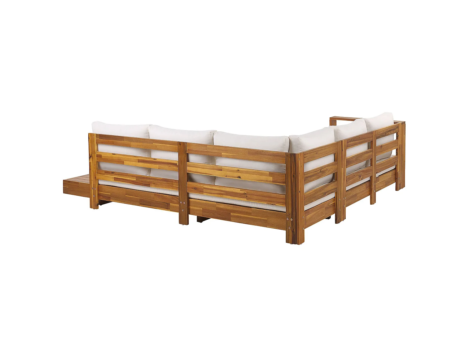Garten Ecksofa 5-Sitzer MARETTIMO rechtsseitig zertifiziertes Akazienholz Braun