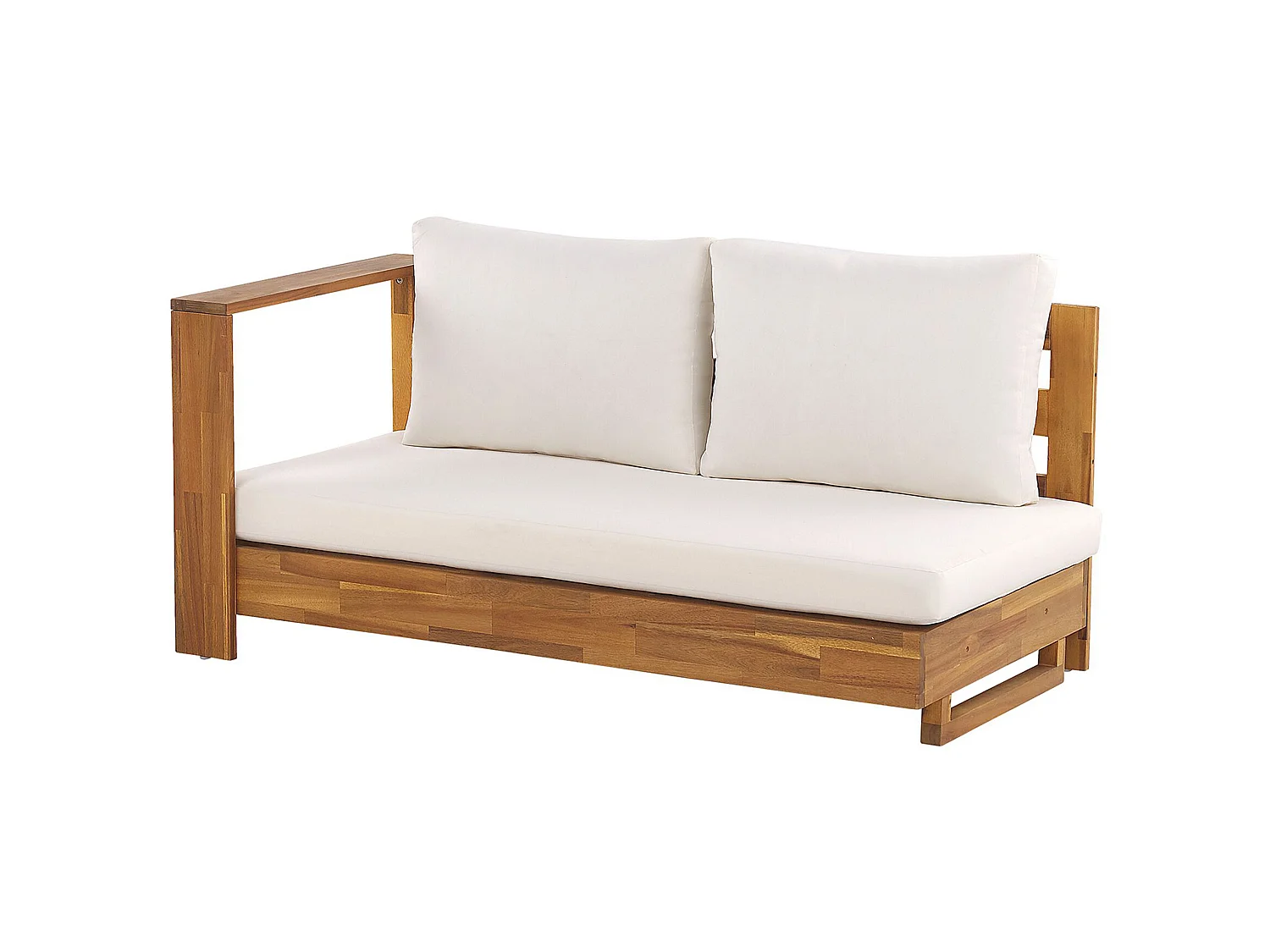 Garten Ecksofa 5-Sitzer MARETTIMO rechtsseitig zertifiziertes Akazienholz Braun