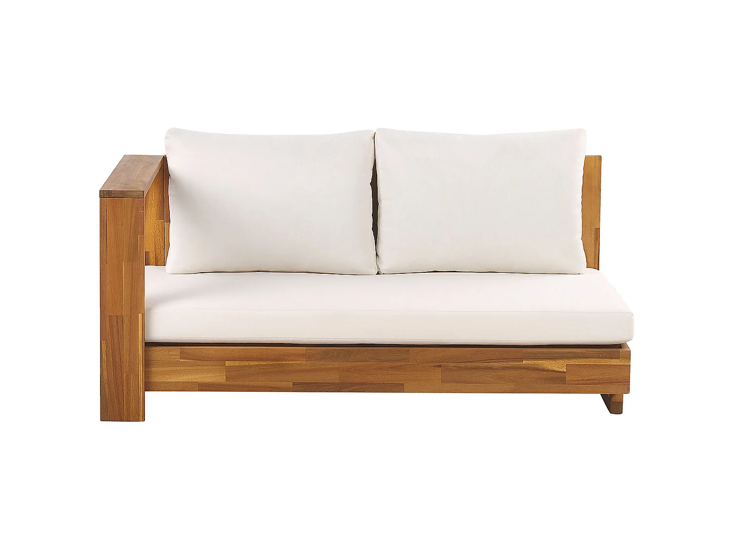 Garten Ecksofa 5-Sitzer MARETTIMO rechtsseitig zertifiziertes Akazienholz Braun