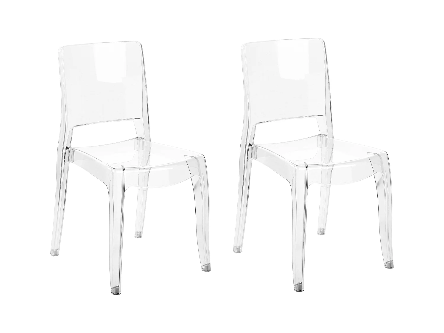 Lot de 2 chaises de salle à manger WESTBRIDGE Transparent