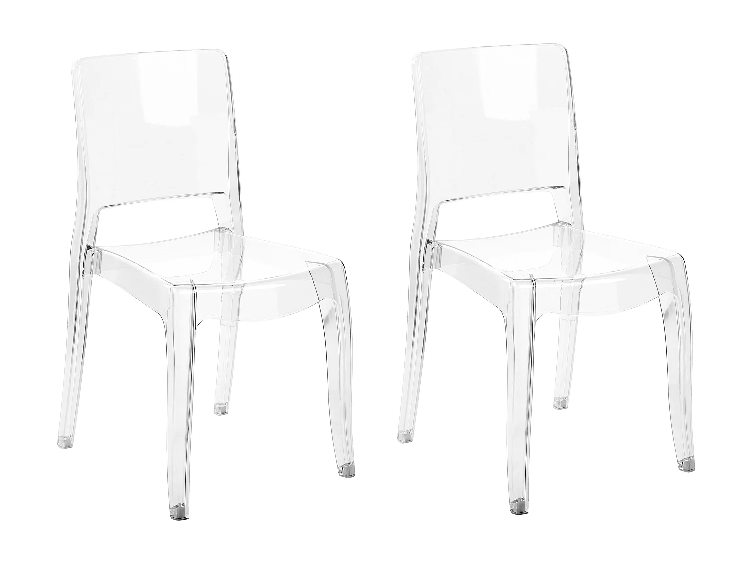 Lot de 2 chaises de salle à manger WESTBRIDGE Transparent