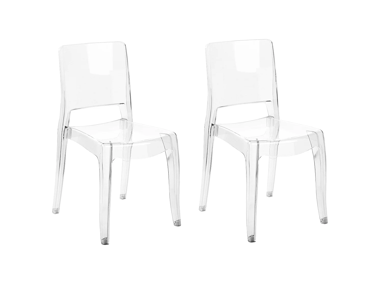 Conjunto de 2 sillas de comedor WESTBRIDGE Transparente