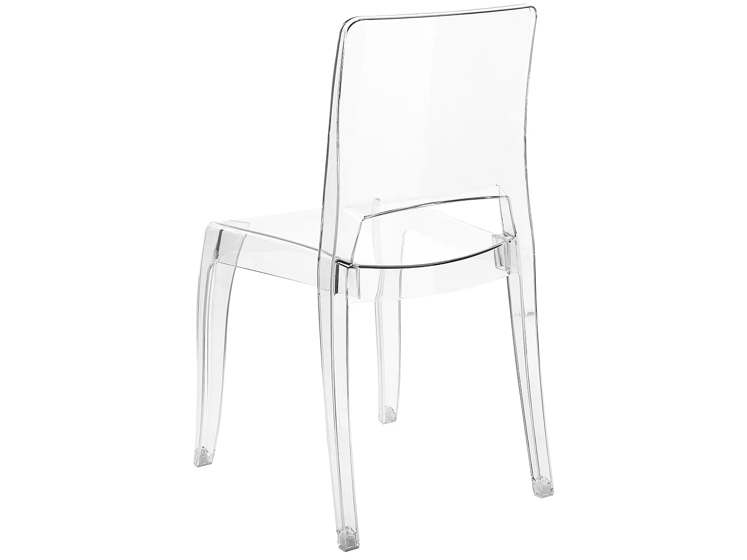 Conjunto de 2 sillas de comedor WESTBRIDGE Transparente