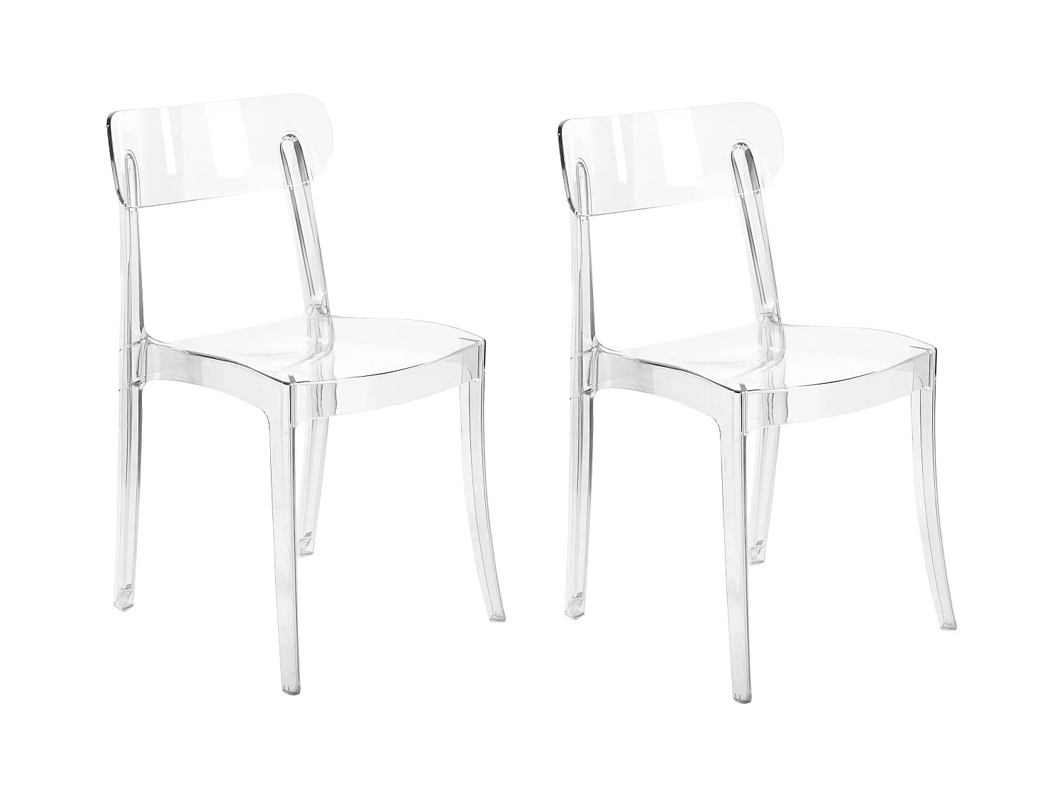Set van 2 eetkamerstoelen COVINGTON Transparant