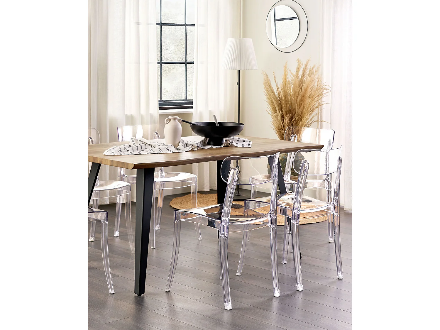 Lot de 2 chaises de salle à manger COVINGTON Transparent