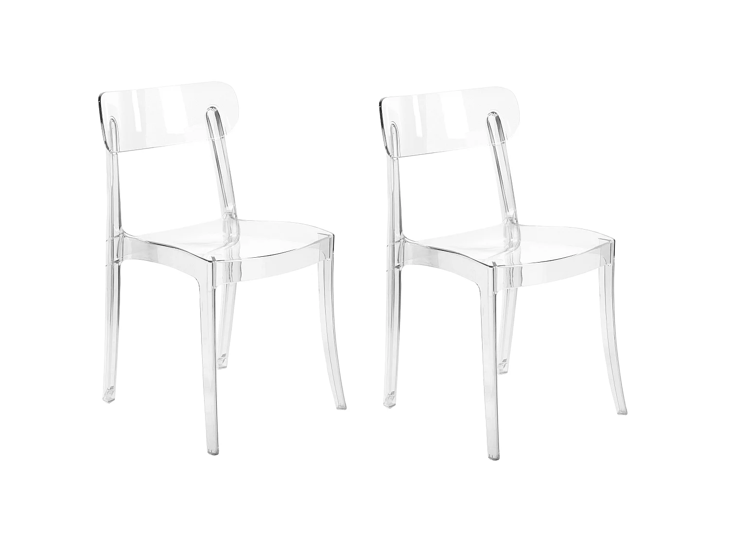 Lot de 2 chaises de salle à manger COVINGTON Transparent