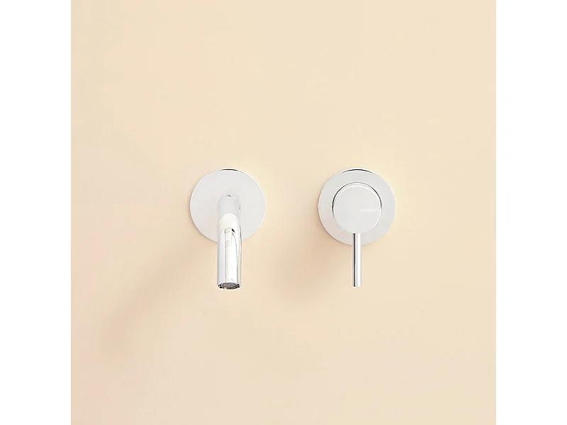 Grifo monomando mural LOOP en 6 colores  14 cm