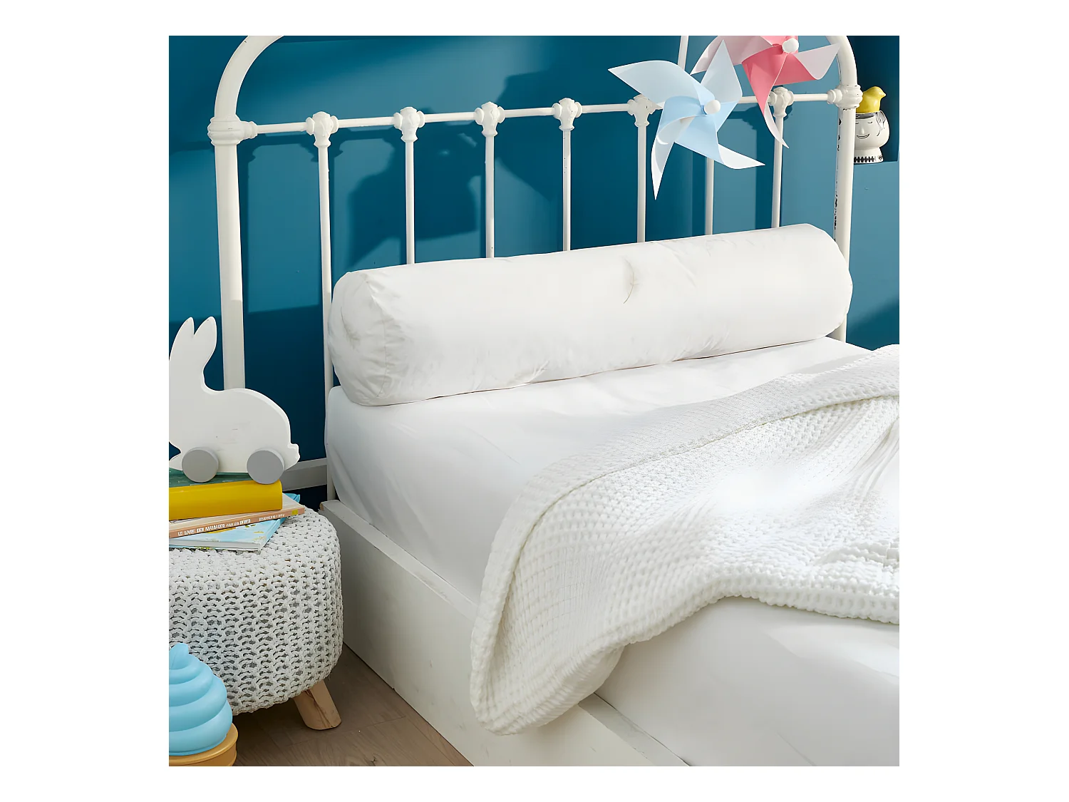 Polochon plumes véritables pour lit 90 "Blanrêve" confort moelleux