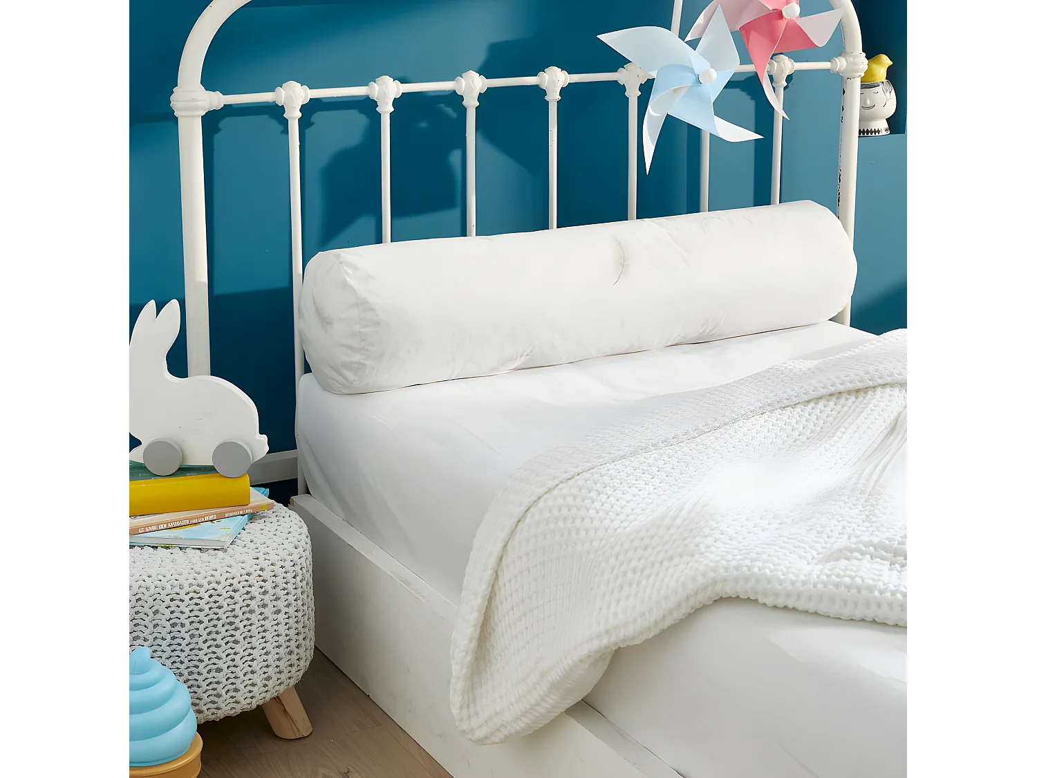 Polochon plumes véritables pour lit 90 "Blanrêve" confort moelleux