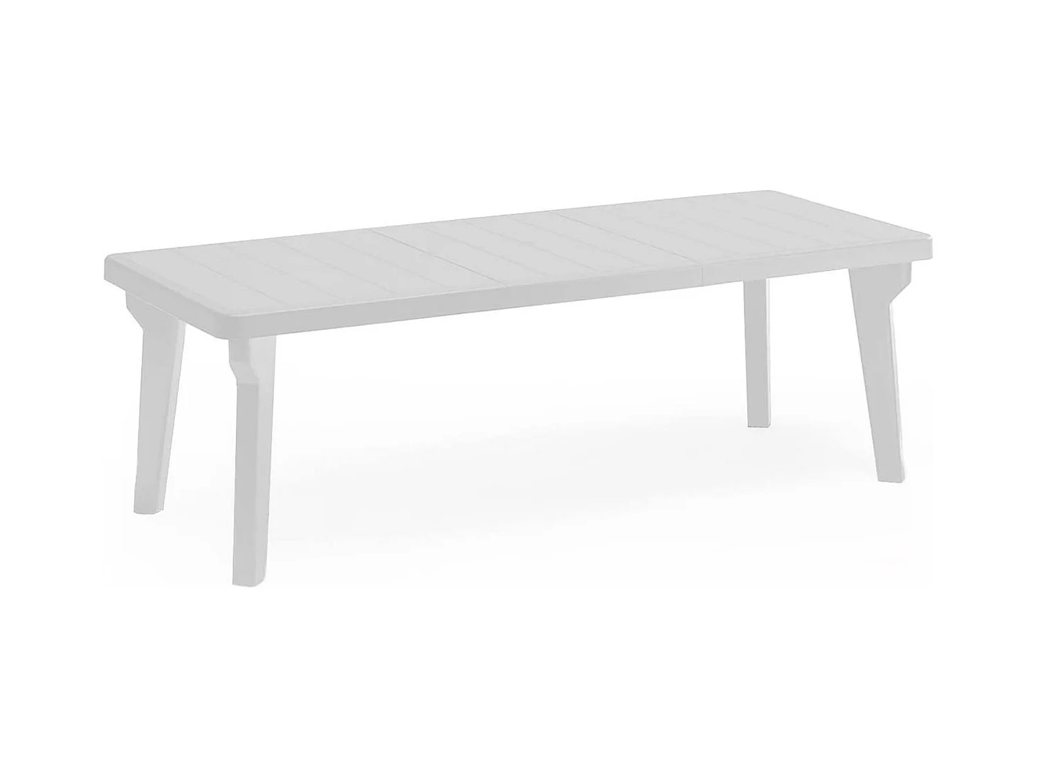 Dmora - Tavolo da esterno Anatre, 160/220x90 h74 cm, Bianco