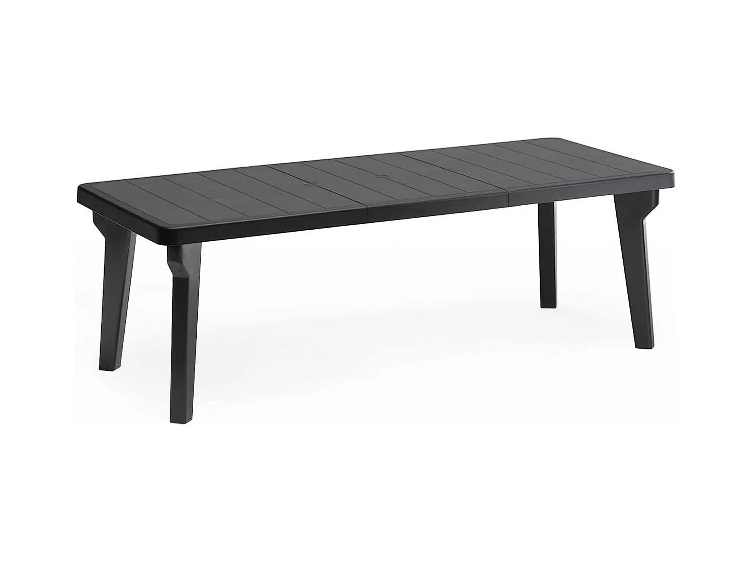 Table d'extérieur Dhristo, Etagère rectangulaire, Table de jardin ou de bar extensible, 100% Made in Italy, 160-220x90h74 cm , Anthracite