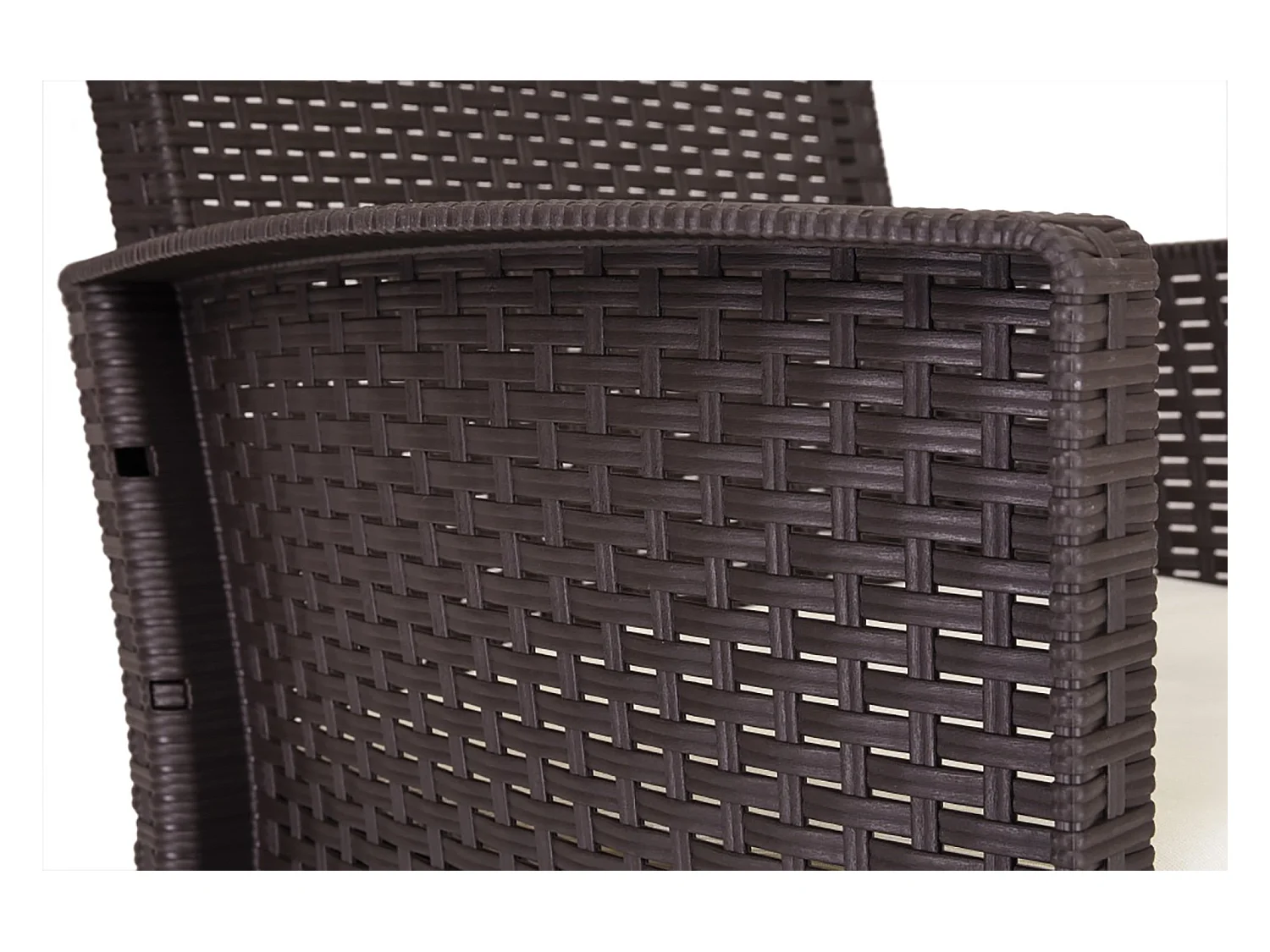 Dfre loungeset voor buiten, Tuinset met kussens, Loungeset voor binnen en buiten met rotaneffect, 100% Made in Italy, Bruin