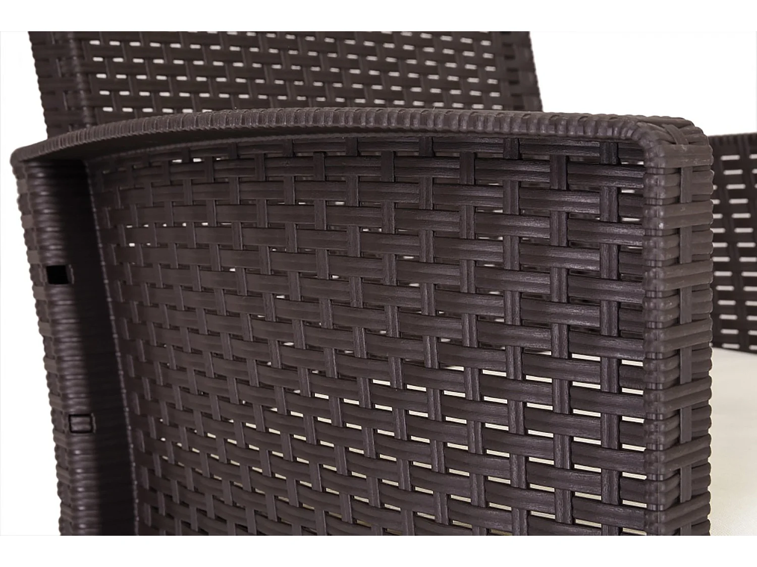 Dfre loungeset voor buiten, Tuinset met kussens, Loungeset voor binnen en buiten met rotaneffect, 100% Made in Italy, Bruin