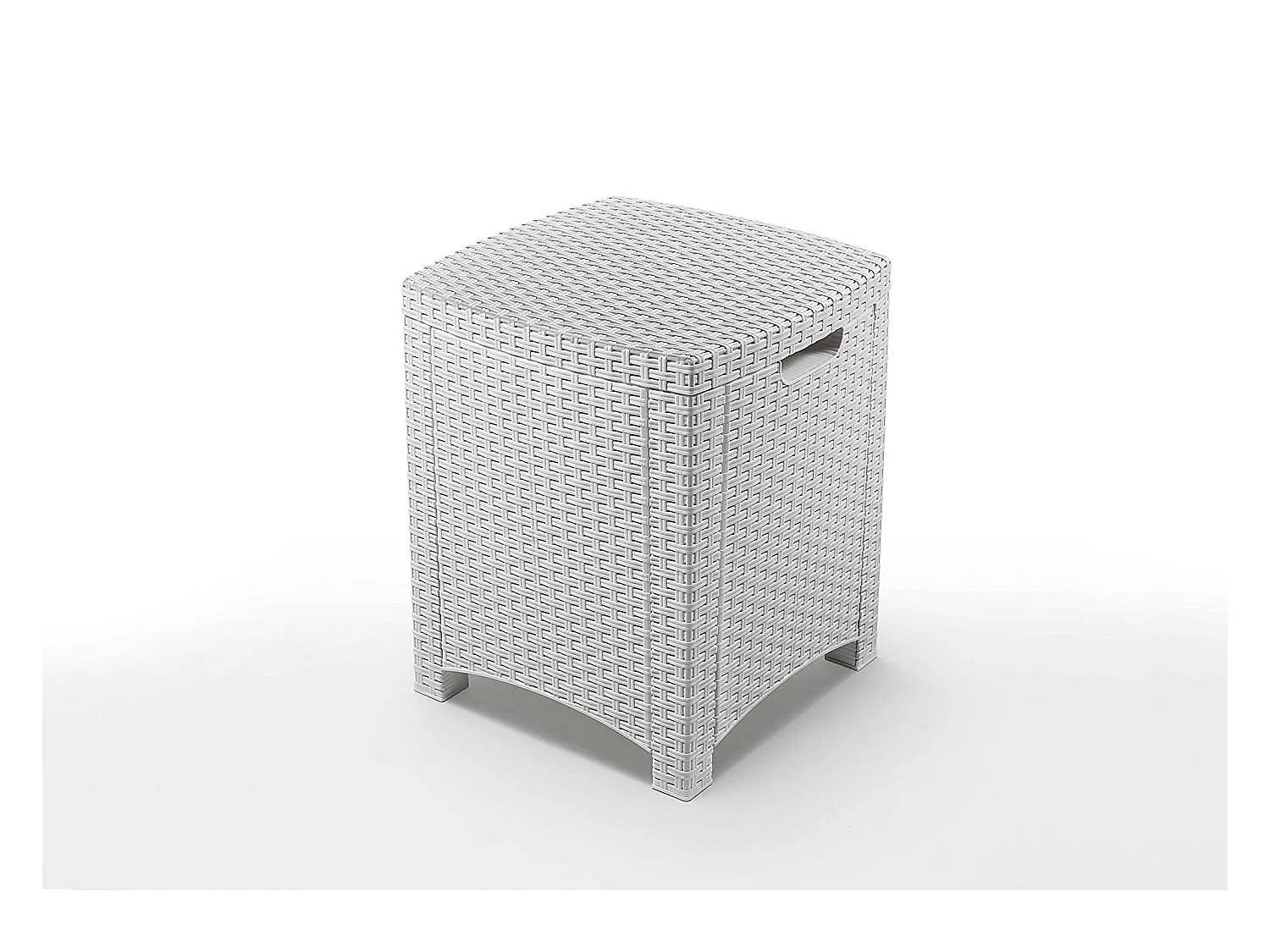 Dfre loungeset voor buiten, Tuinset met kussens, Loungeset voor binnen en buiten met rotaneffect, 100% Made in Italy, Wit