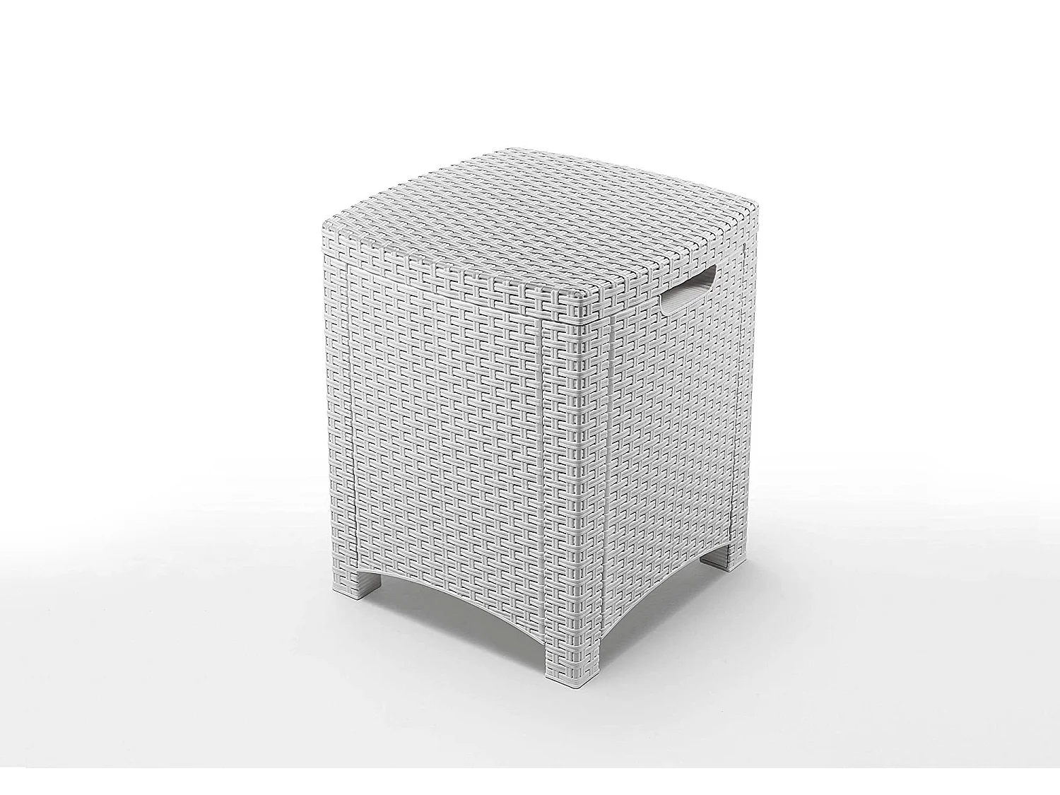 Dfre loungeset voor buiten, Tuinset met kussens, Loungeset voor binnen en buiten met rotaneffect, 100% Made in Italy, Wit