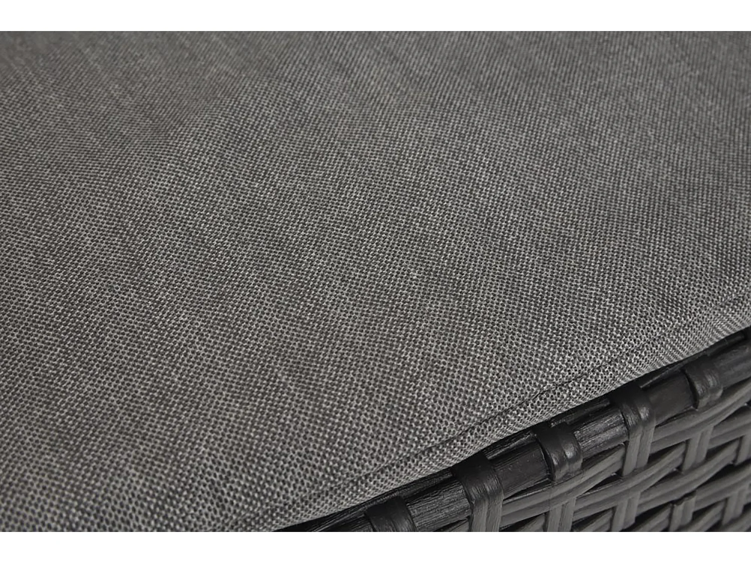 Ensemble de salon d'extérieur Dfre, Ensemble de jardin avec coussins, Ensemble de salon d'intérieur effet rotin, 100% Made in Italy, Anthracite