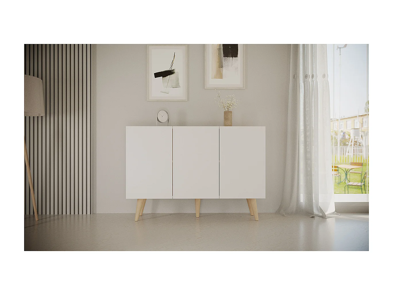 Commode 3 portes Toronto - Blanc