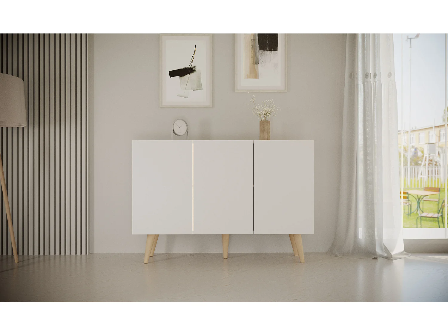 Commode 3 portes Toronto - Blanc