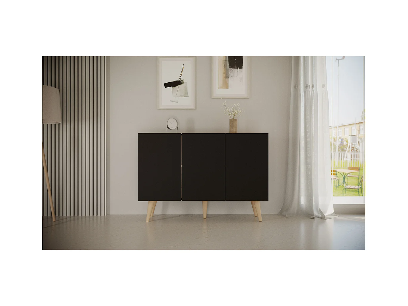 Komoda TORONTO 120 czarna