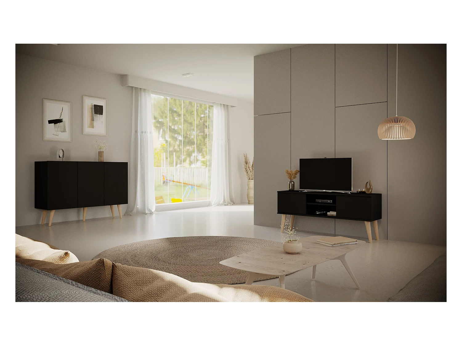 Komoda TORONTO 120 czarna