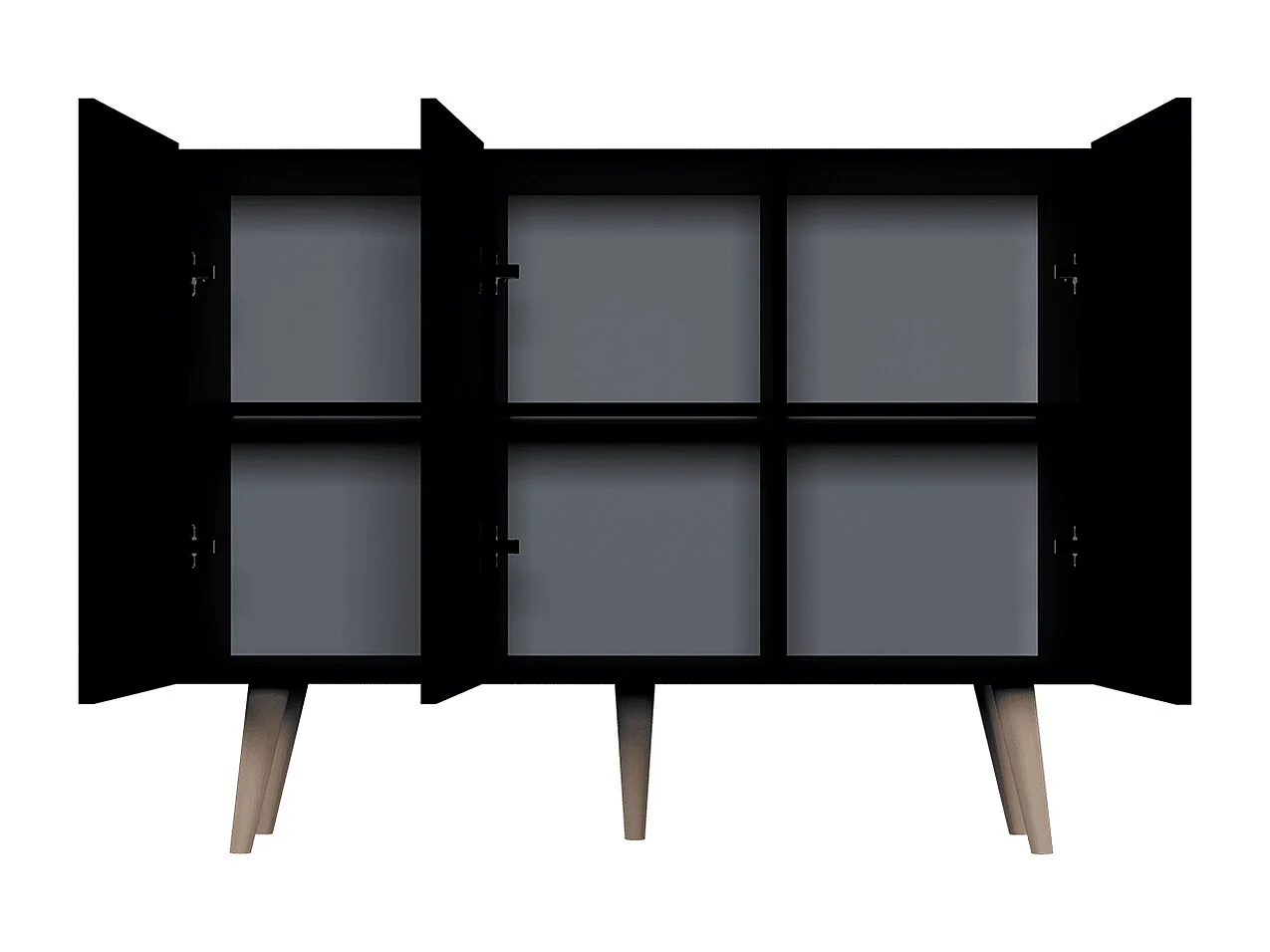 Commode 3 portes Toronto - Noir