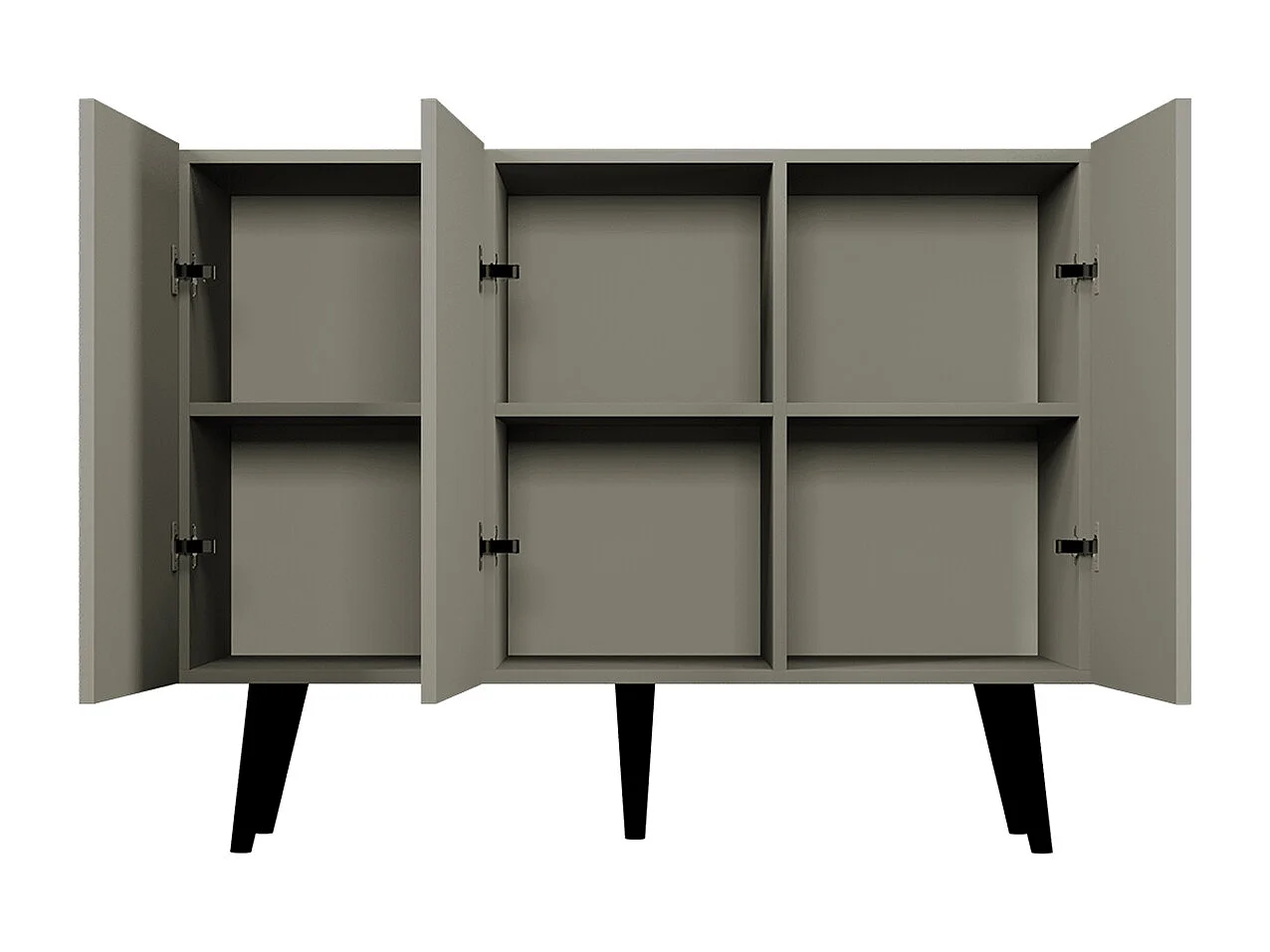 Aparador 3 portas Toronto cinzento 40cm