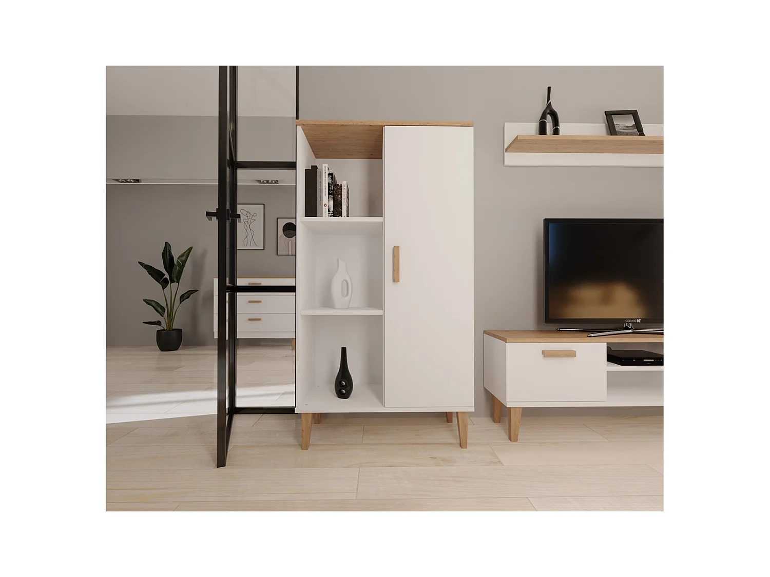 Bücherregal Denver - Weiß