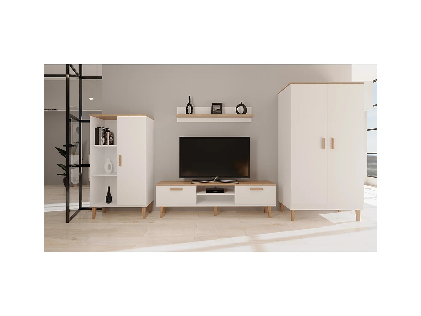 Bücherregal Denver - Weiß