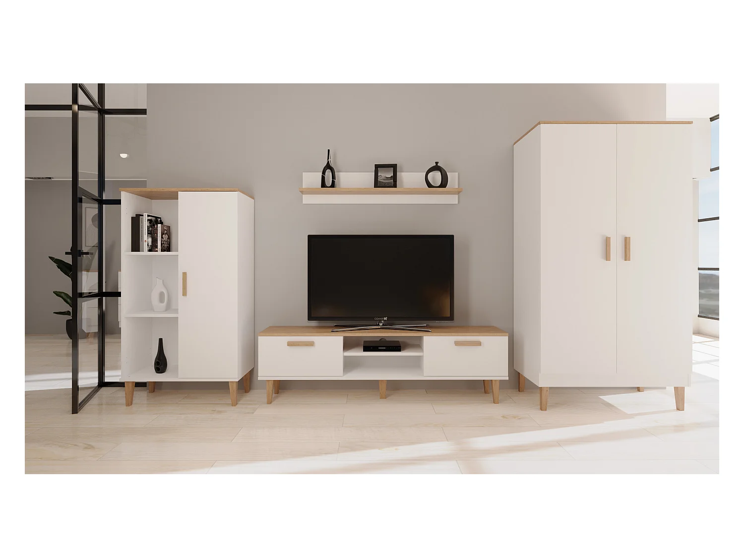 Bücherregal Denver - Weiß