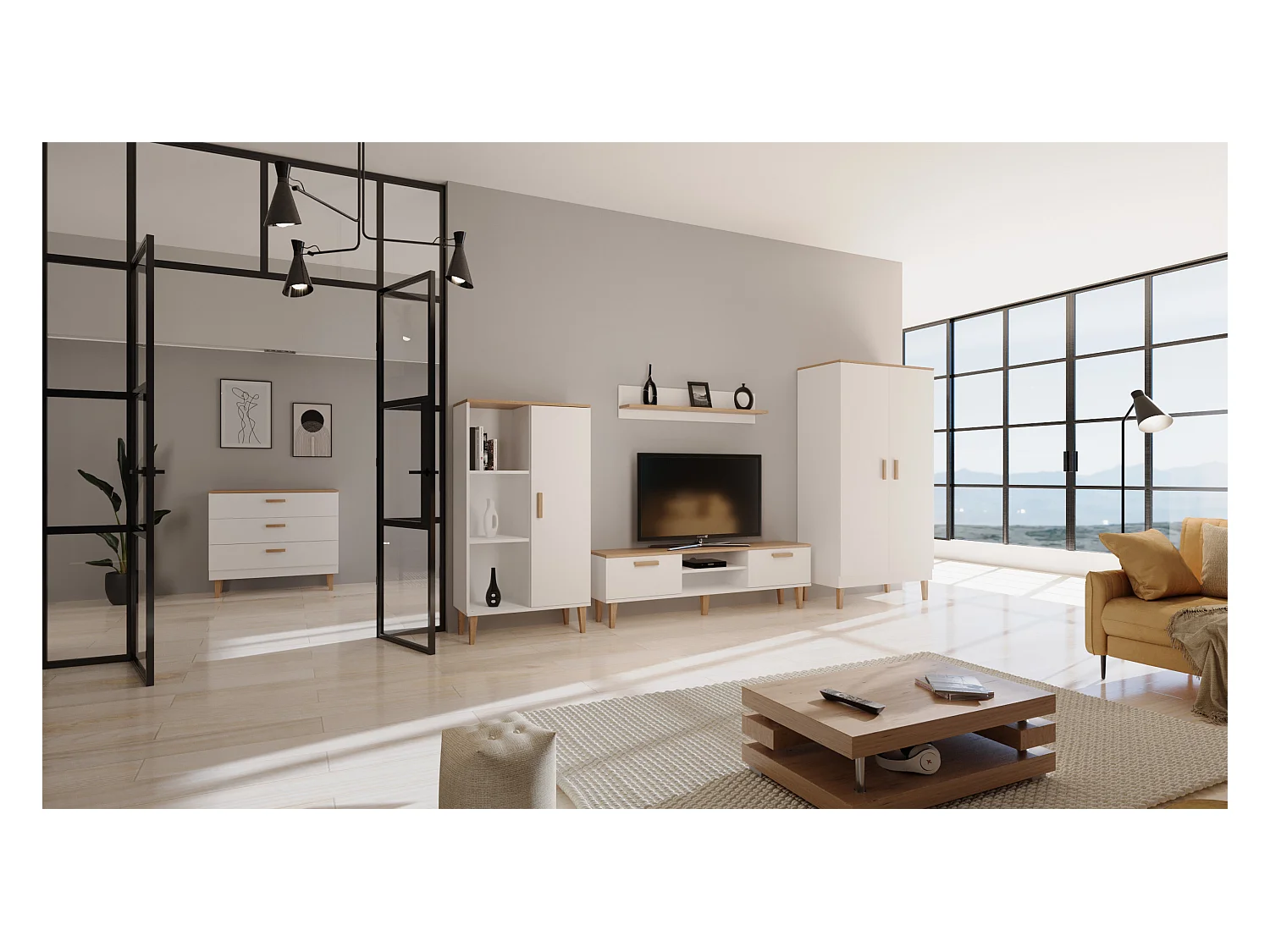 Bücherregal Denver - Weiß