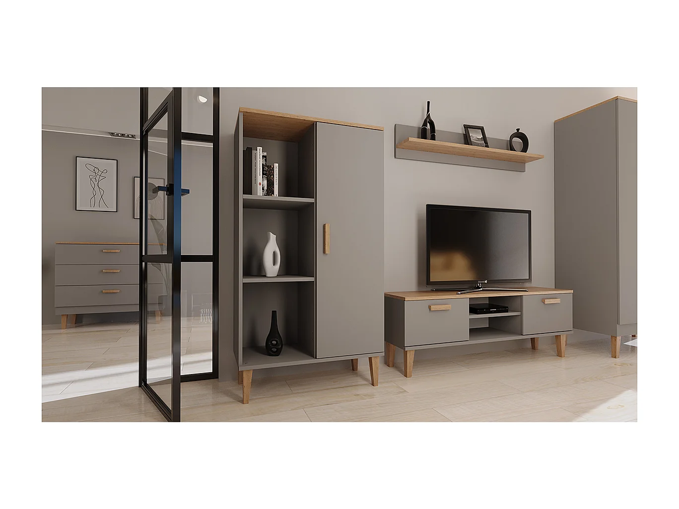 Bibliothèque Denver - Gris