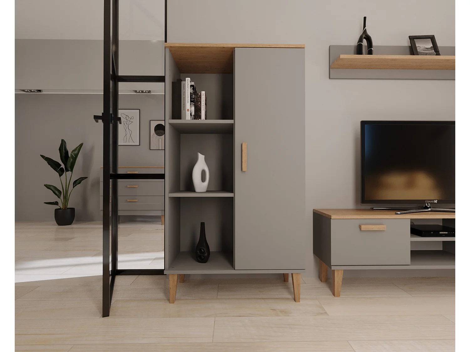 Bibliothèque Denver - Gris